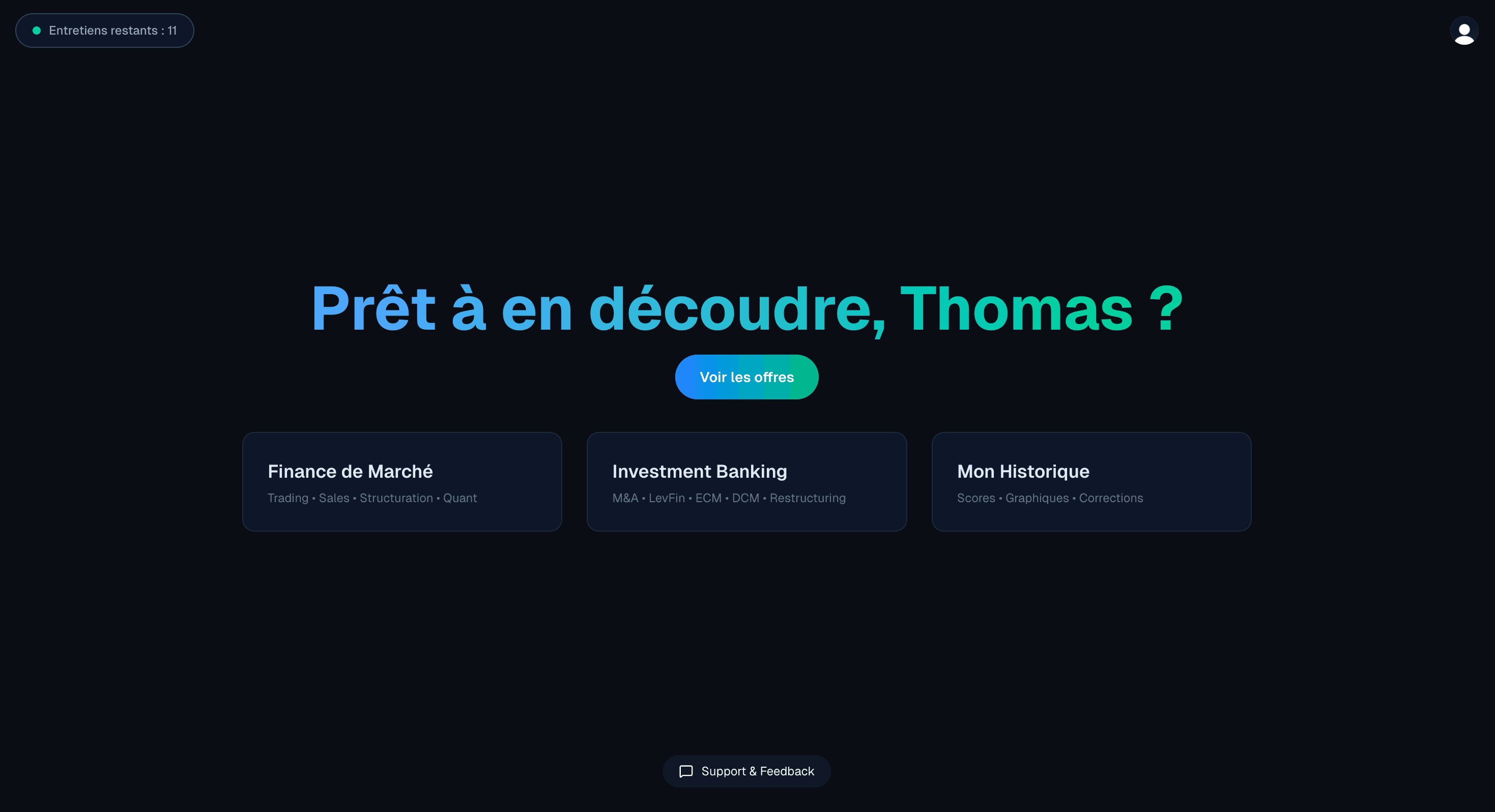 Dashboard - Tour de contrôle